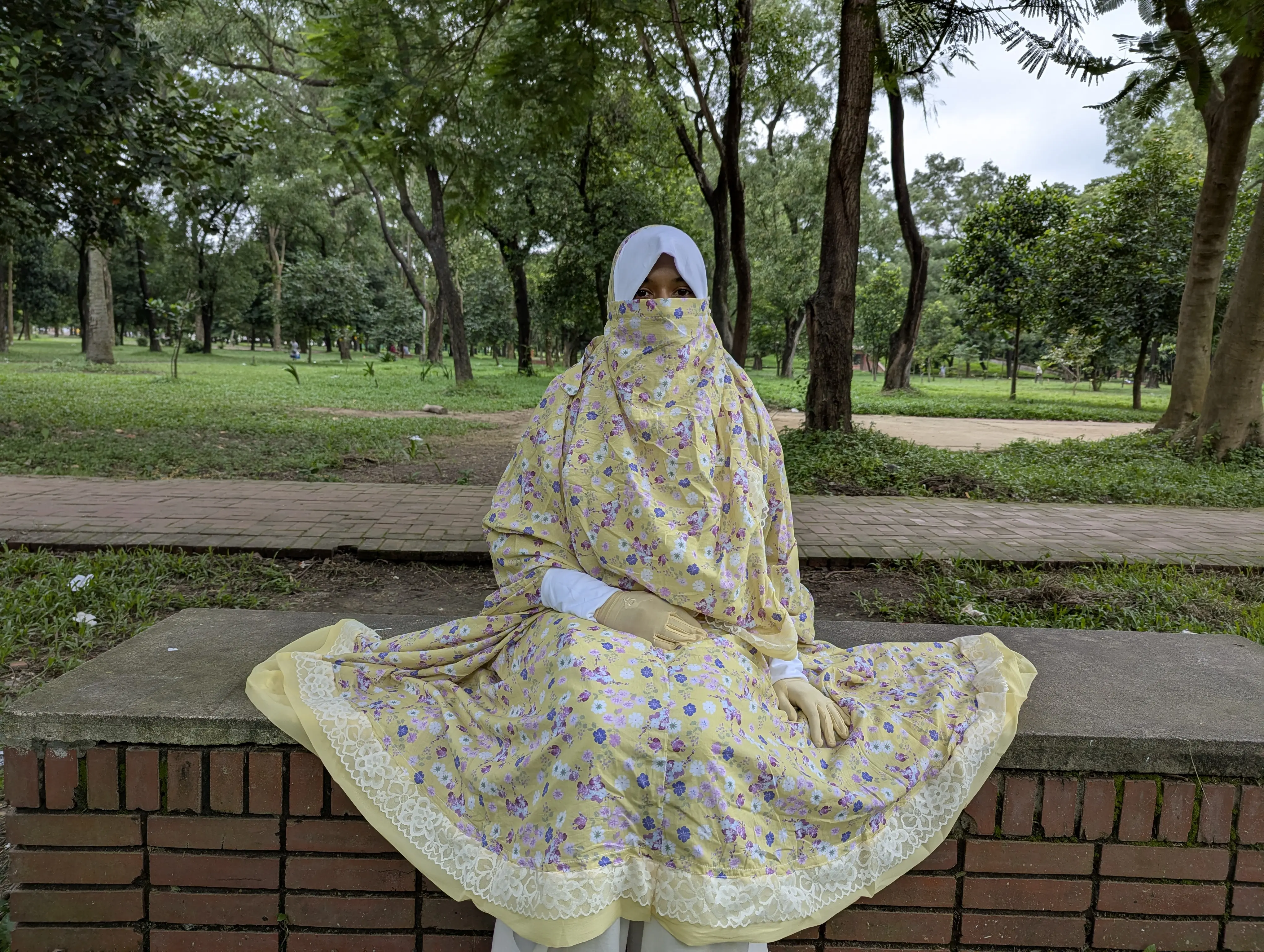 Lime-Yellow Khimar with Niqab