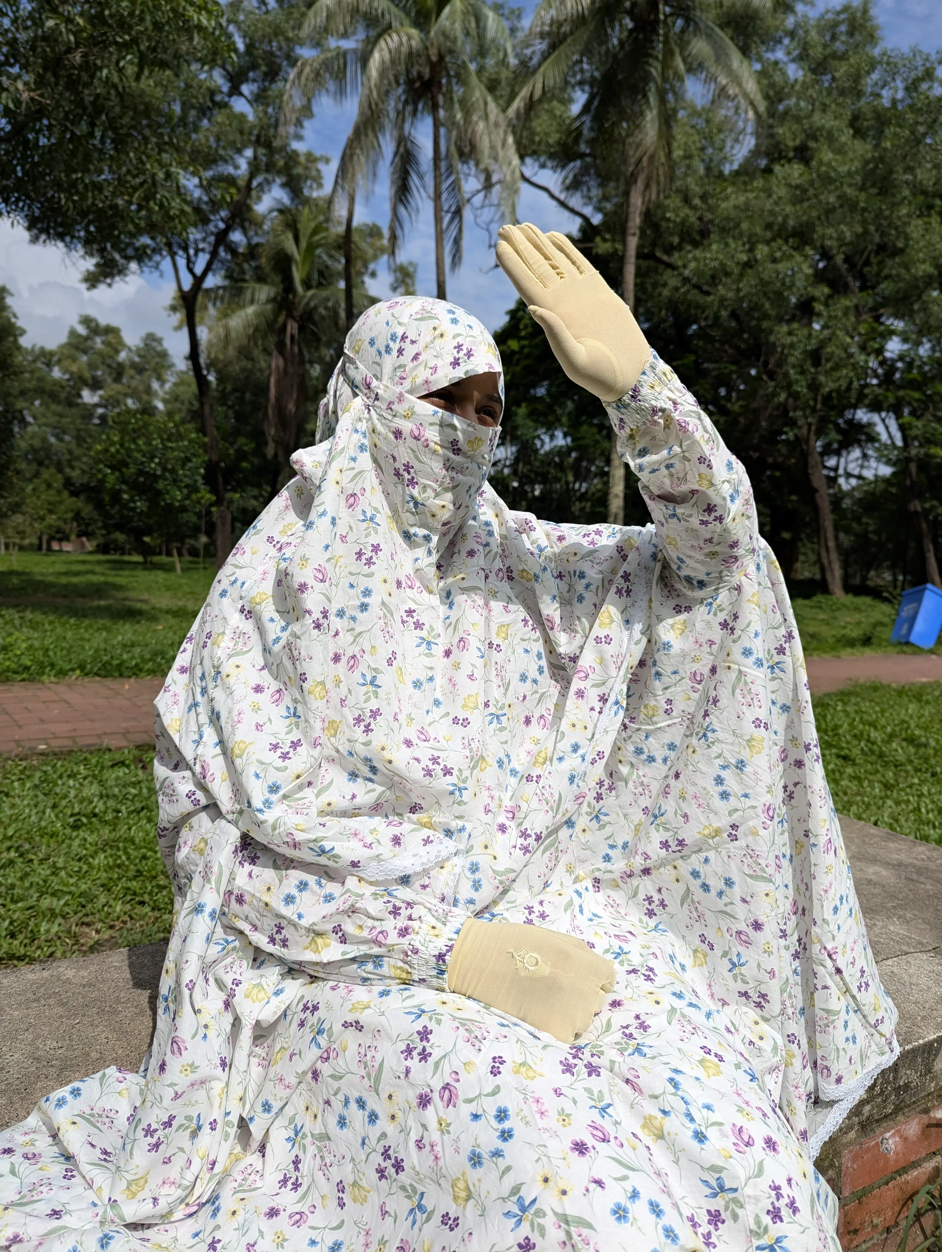 Spotted Blue Purple New Khimar