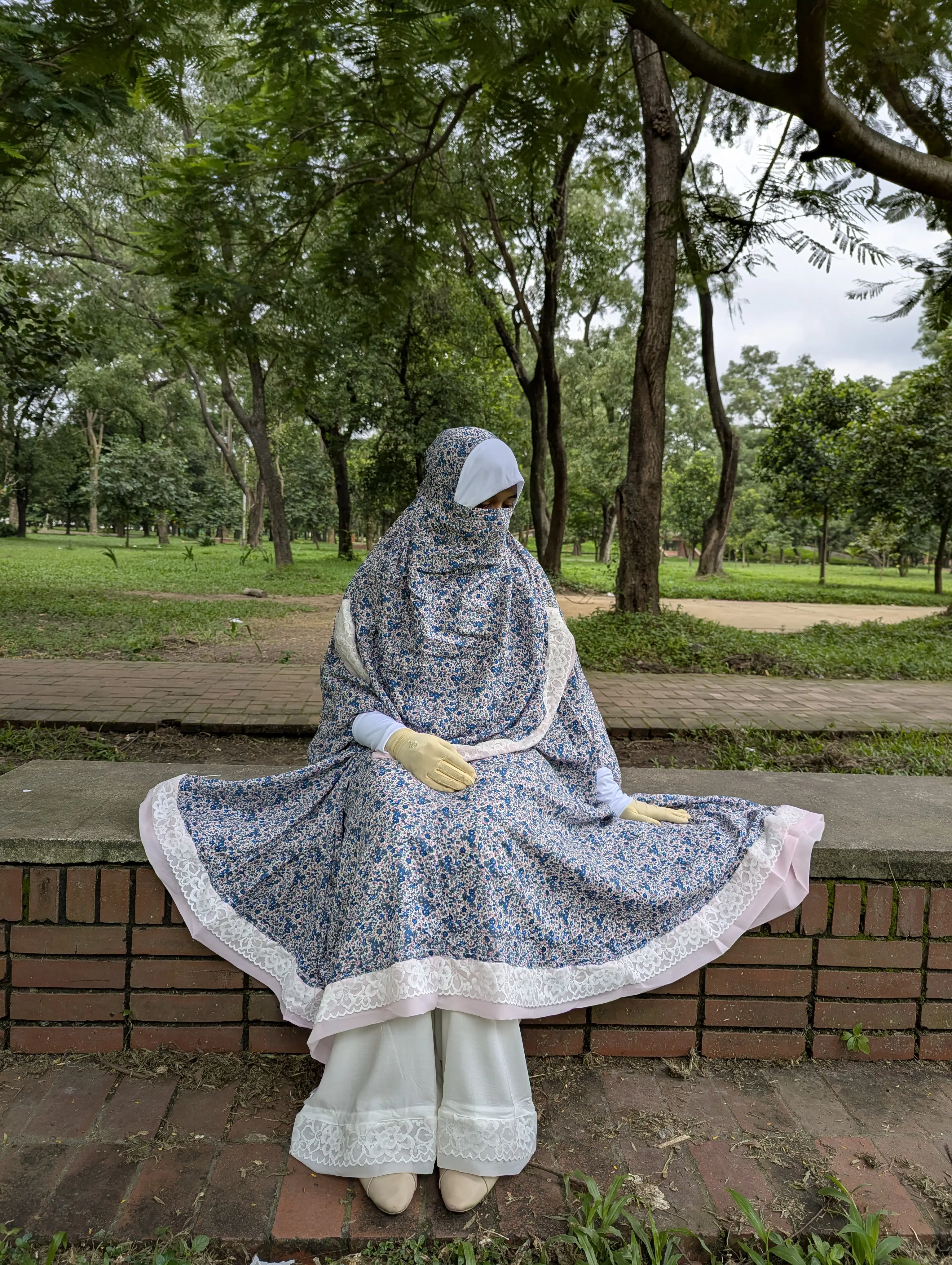 Blue Pearl Khimar with Niqab
