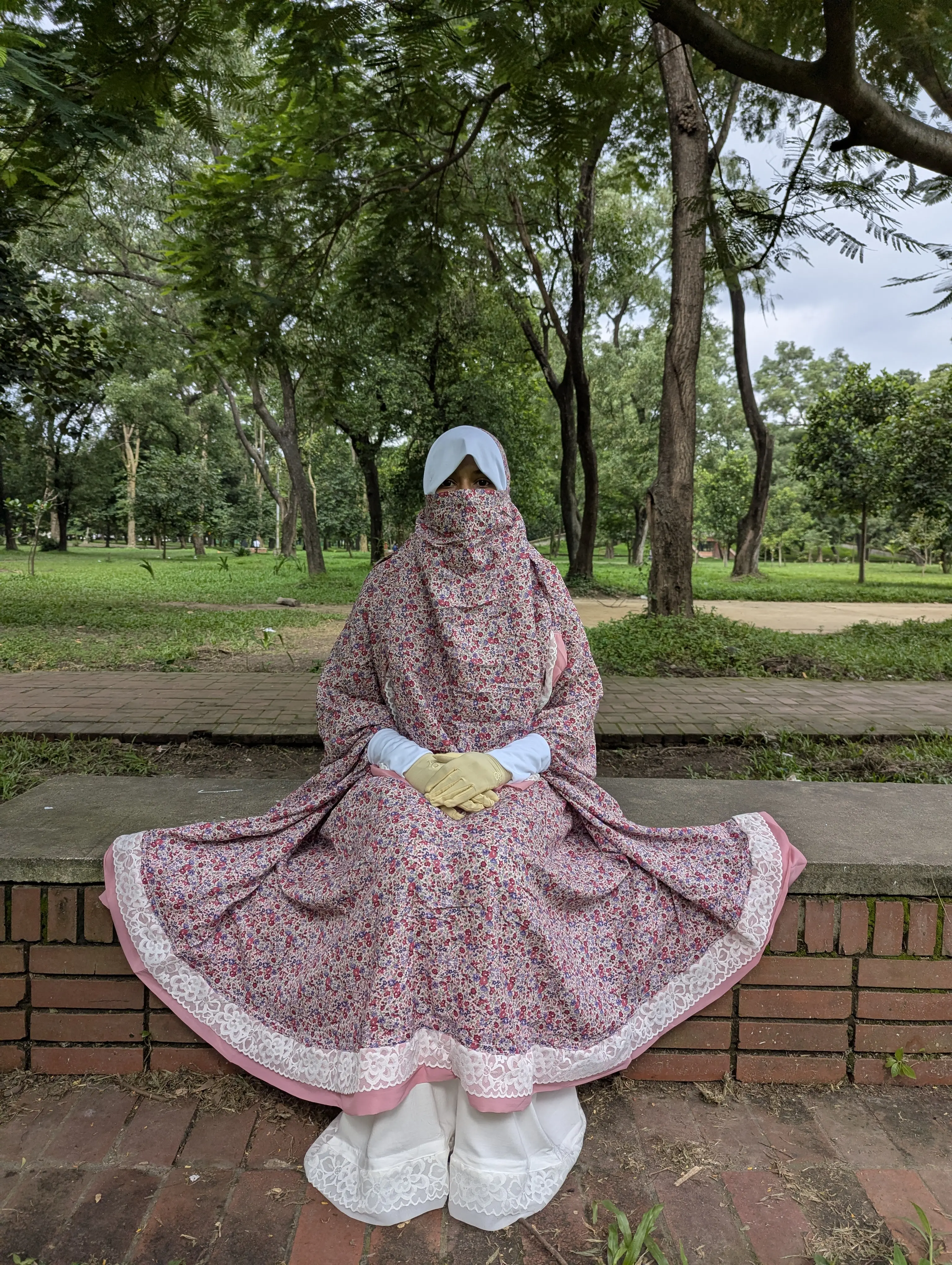Pink Pearl Khimar with Niqab