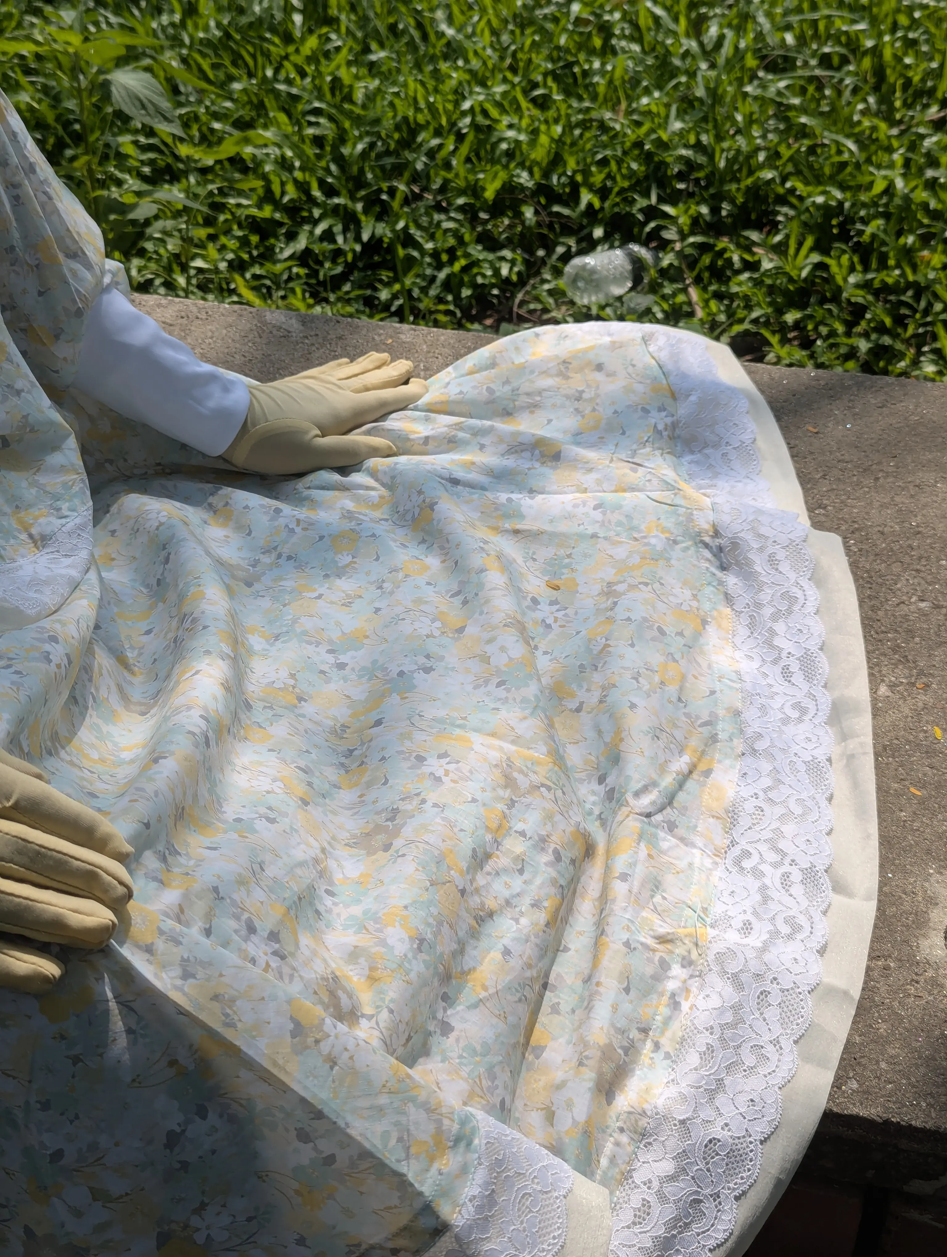 Green Print Khimar with Niqab