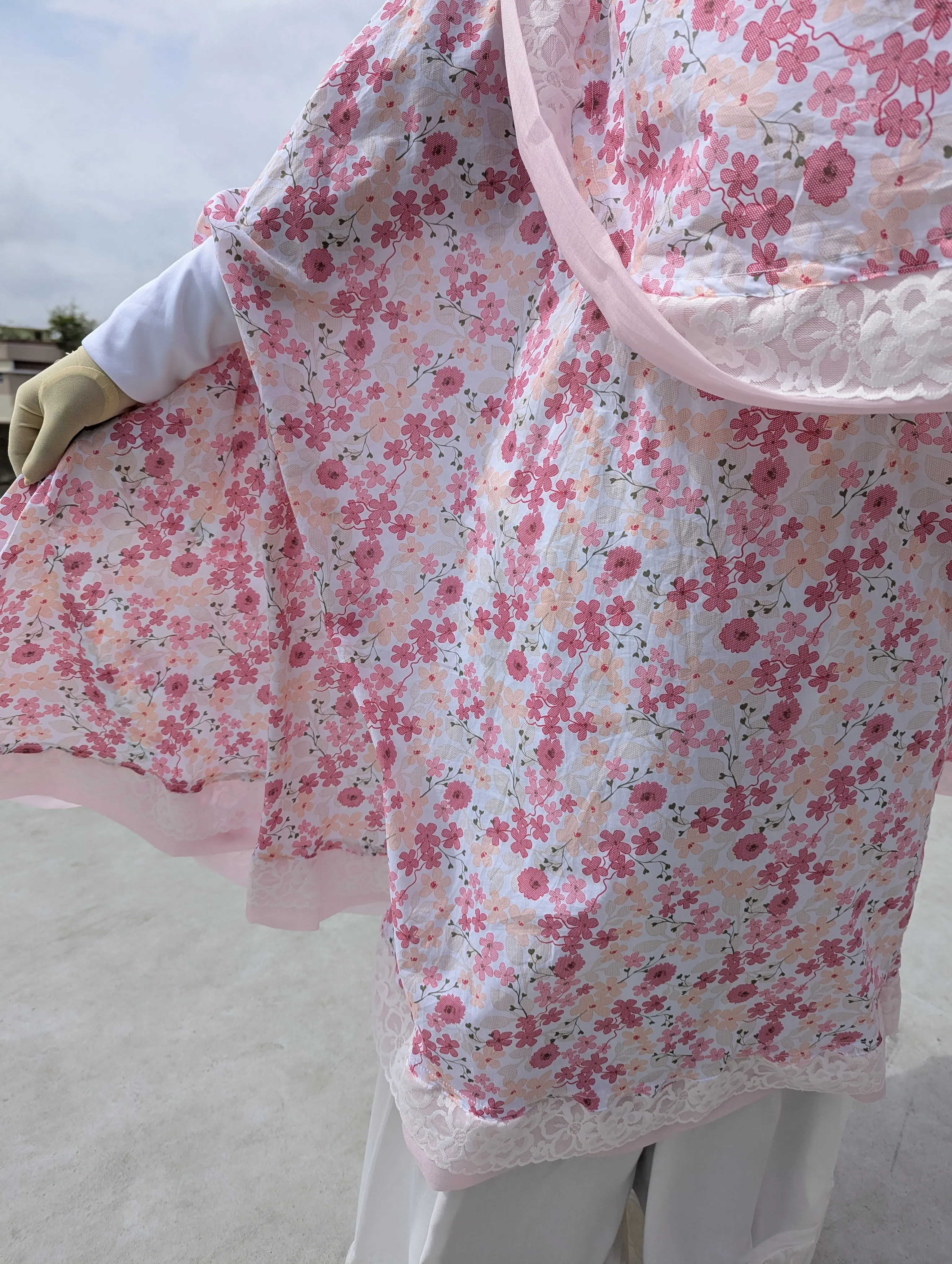Pink Sparse khimar with Niqab