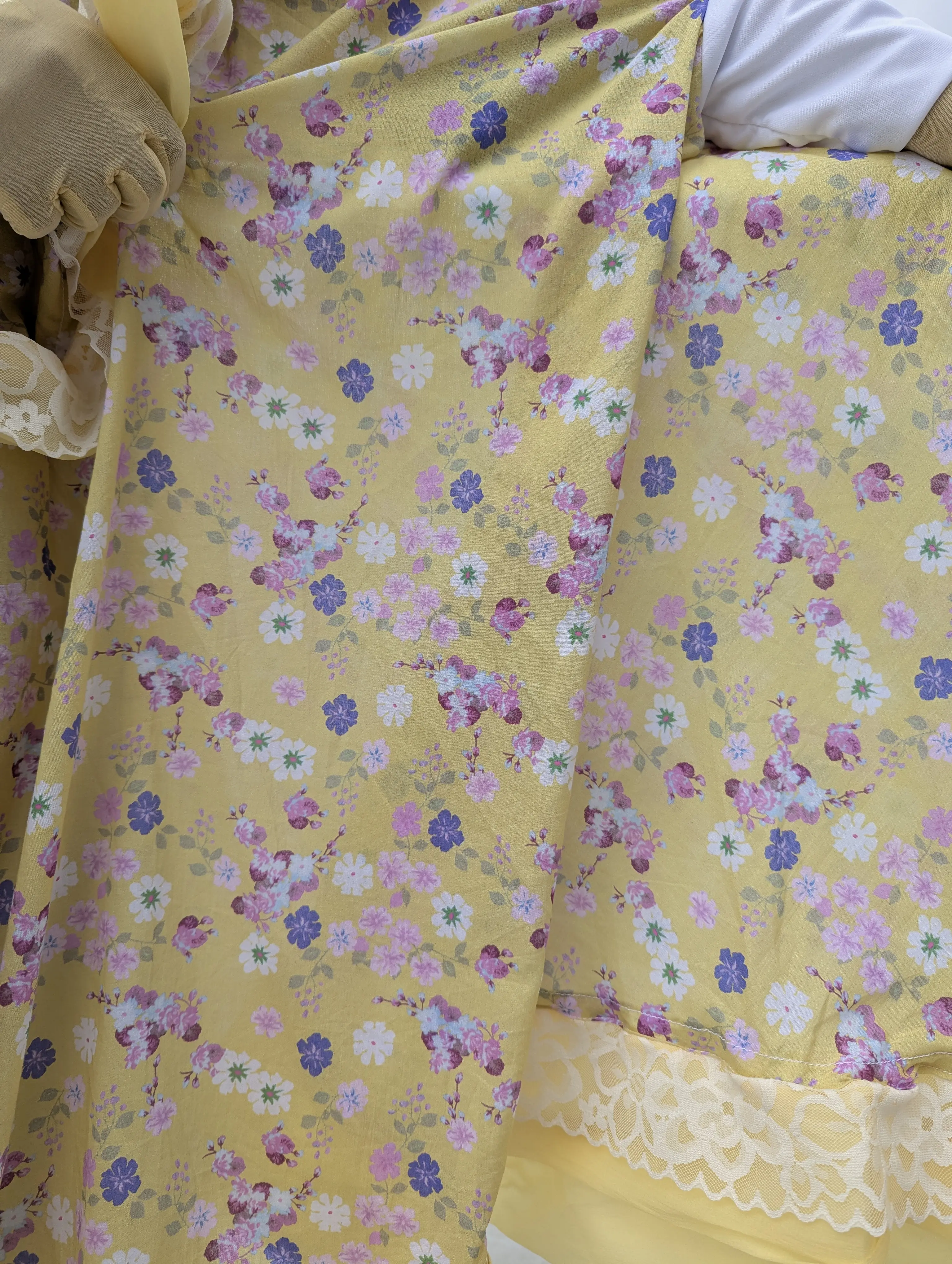 Yellow Sparse Khimar with Niqab