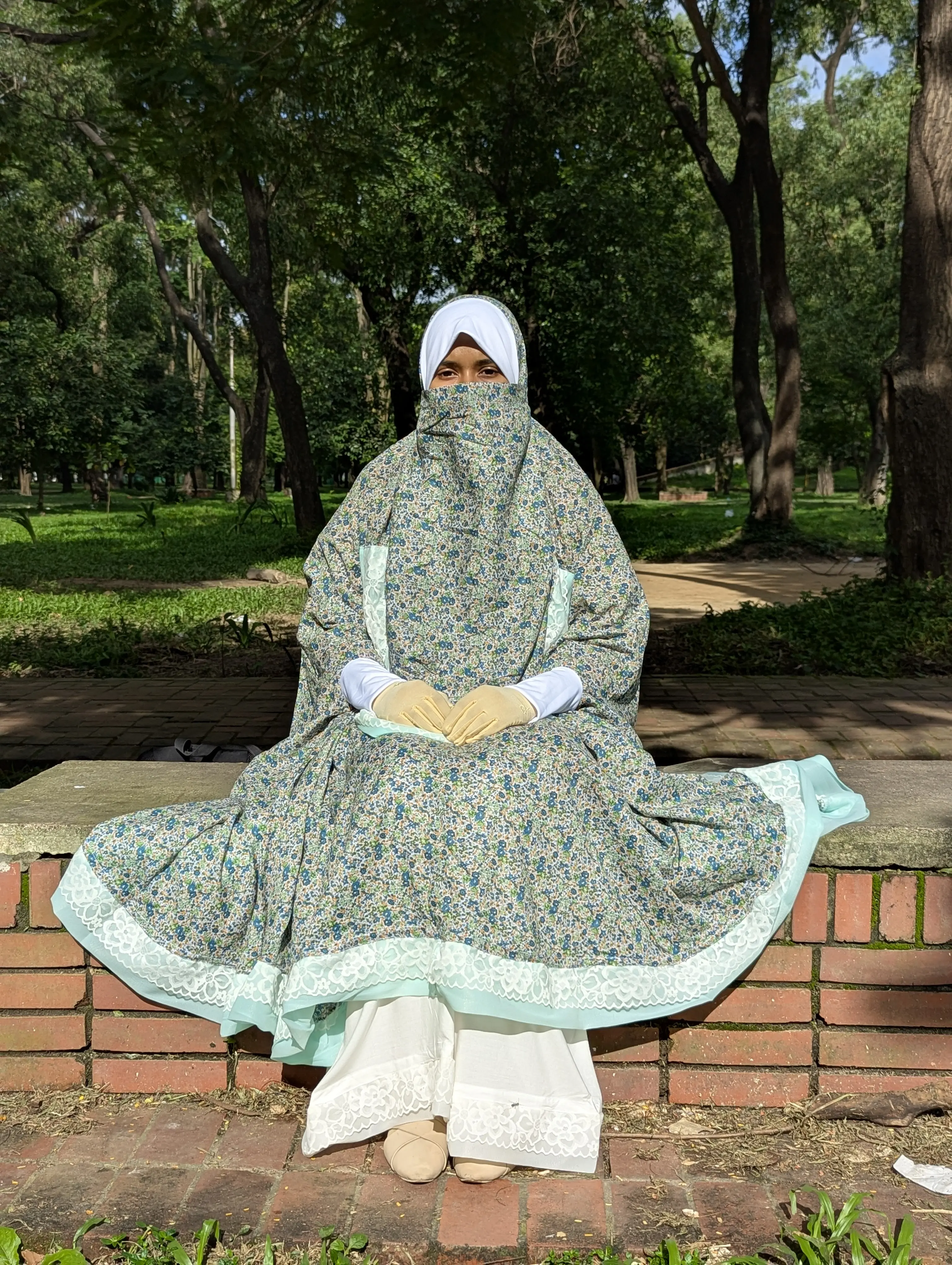Seaweed-Green Khimar with Niqab